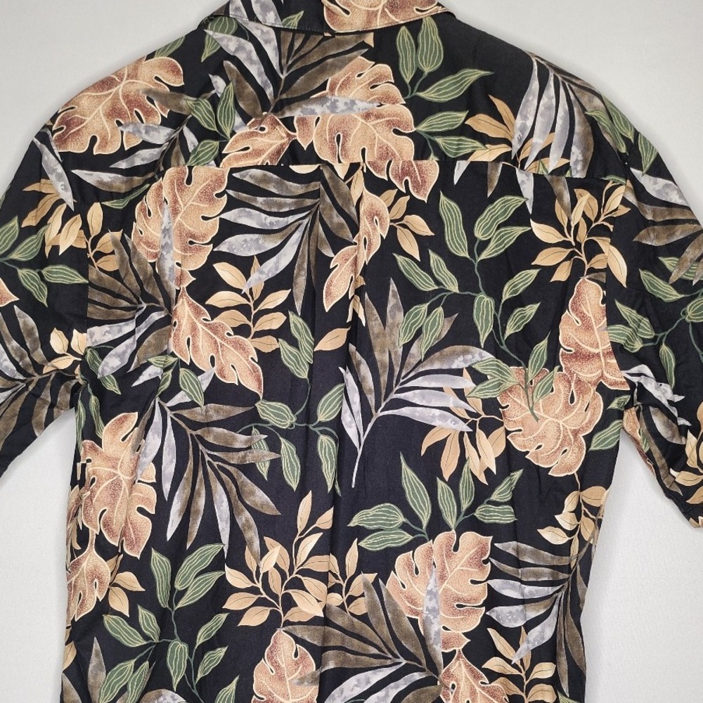 Tori Richard Mens Med Honolulu Aloha 100% Cotton Lawn Hawaiian Palm Leaf Shirt - Picture 6 of 8